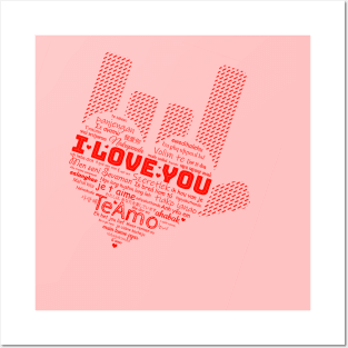 Universal Sign of Love - I Love You in over 50 Languages Posters and Art